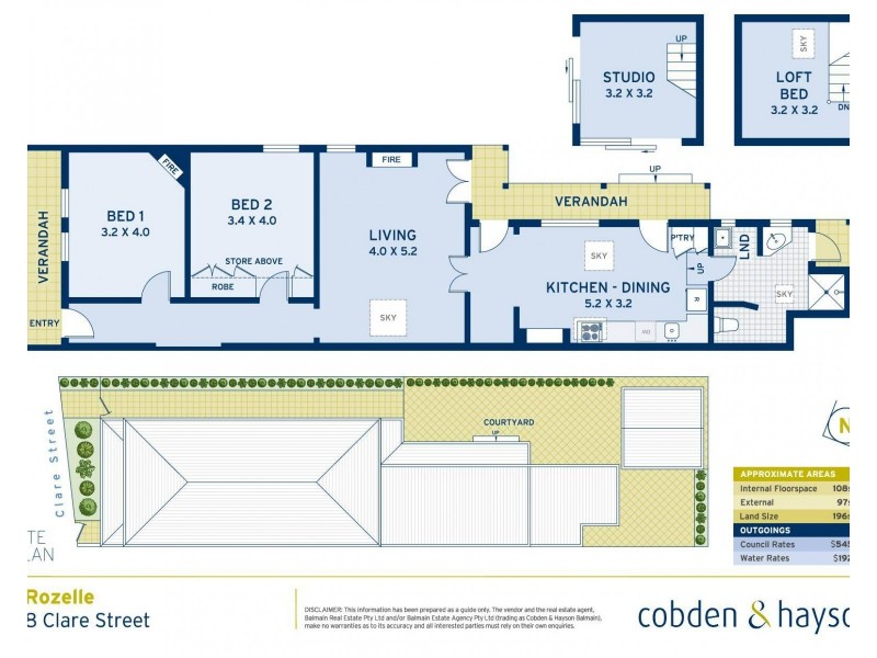 8 Clare Street, Rozelle NSW 2039 Floorplan