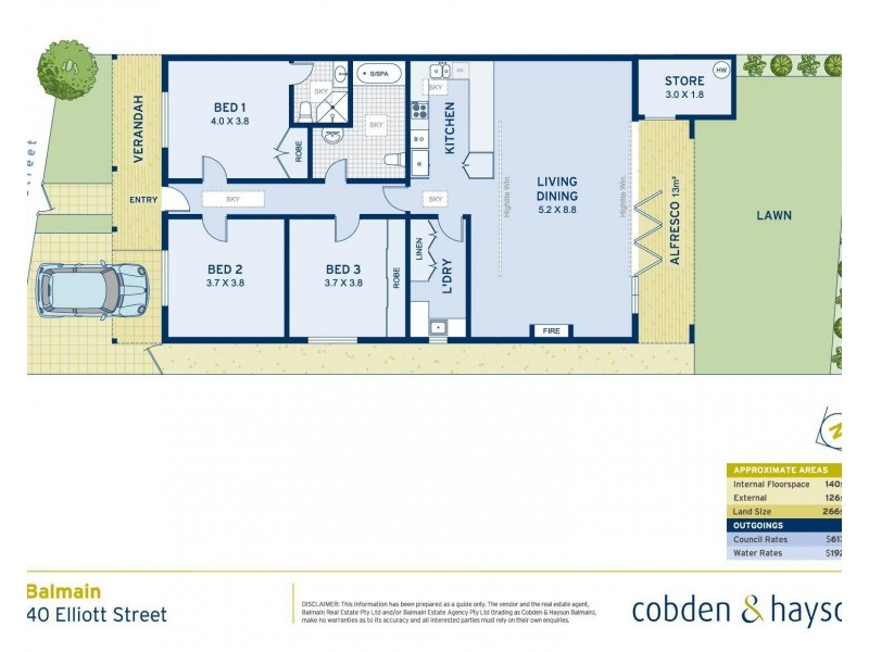40 Elliott Street, Balmain NSW 2041 Floorplan