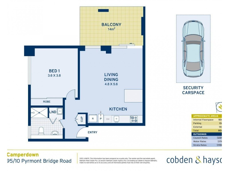 95/10 Pyrmont Bridge Road, Camperdown NSW 2050 Floorplan