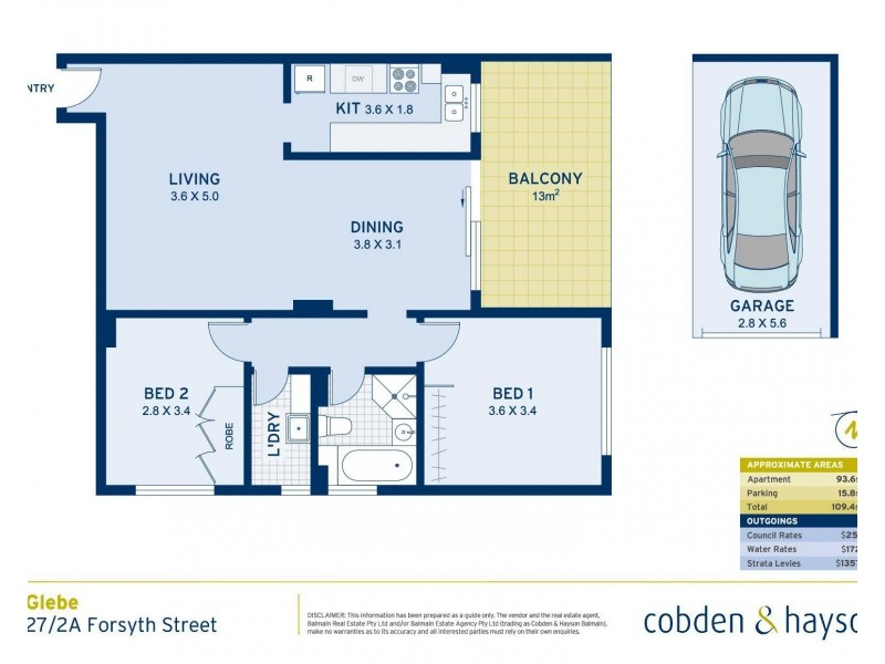 27/2a Forsyth Street, Glebe NSW 2037 Floorplan