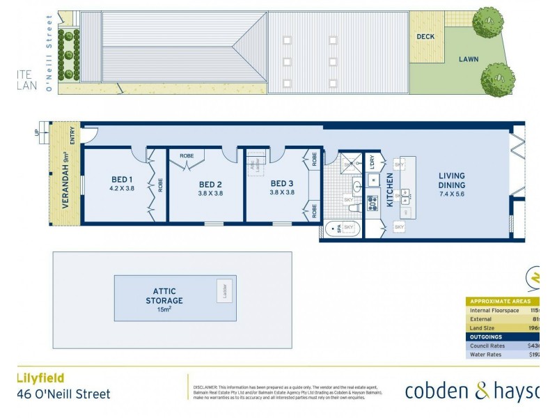 46 O’Neill Street, Lilyfield NSW 2040 Floorplan