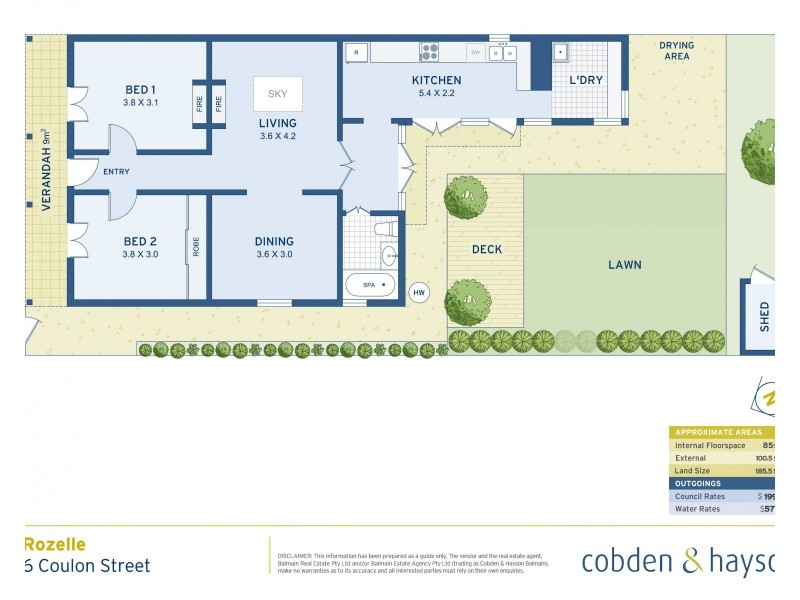 6 Coulon Street, Rozelle NSW 2039 Floorplan