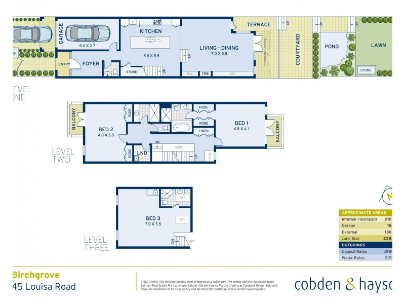 45 Louisa Road, Birchgrove NSW 2041 Floorplan