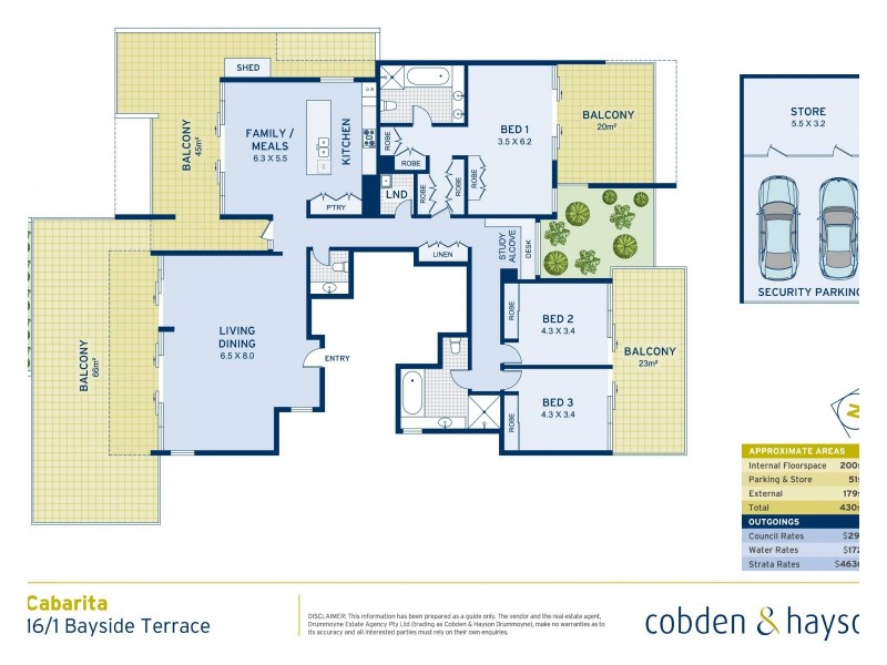 16/1 Bayside Terrace, Cabarita NSW 2137 Floorplan