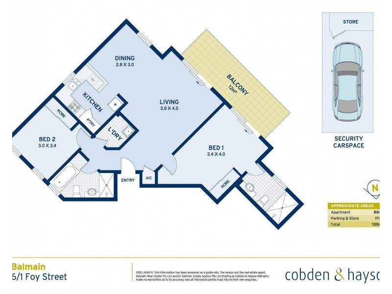 6/1 Foy Street, Balmain NSW 2041 Floorplan