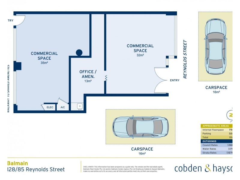 128/85 Reynolds Street, Balmain NSW 2041 Floorplan