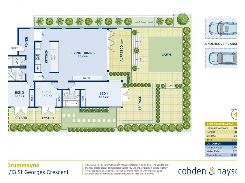 1/13 St Georges Crescent, Drummoyne NSW 2047 Floorplan
