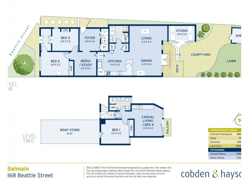 168 Beattie Street, Balmain NSW 2041 Floorplan