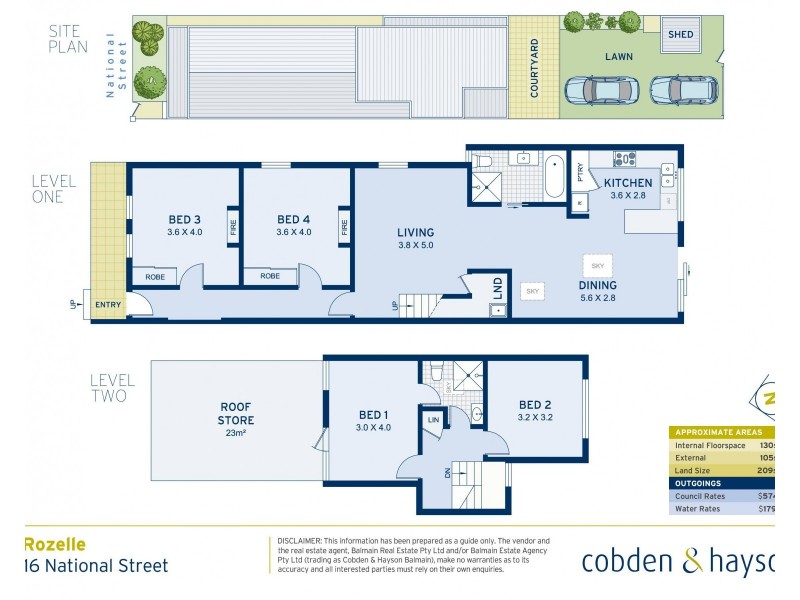 16 National Street, Rozelle NSW 2039 Floorplan