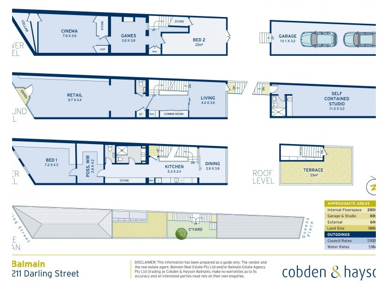 211 Darling Street, Balmain NSW 2041 Floorplan