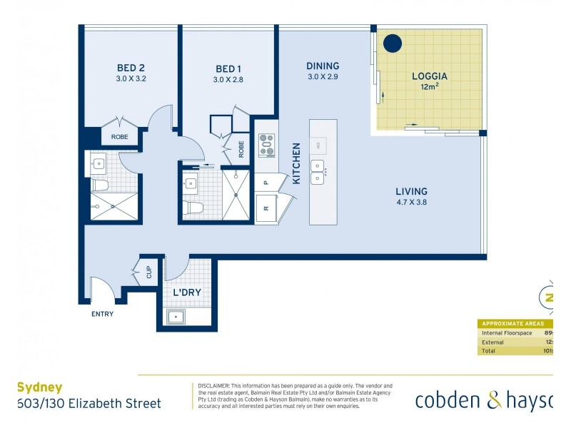 603/130 Elizabeth Street, Sydney NSW 2000 Floorplan