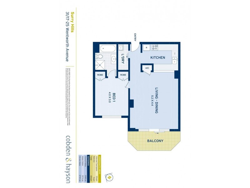 31/17-25 Wentworth Avenue, Surry Hills NSW 2010 Floorplan