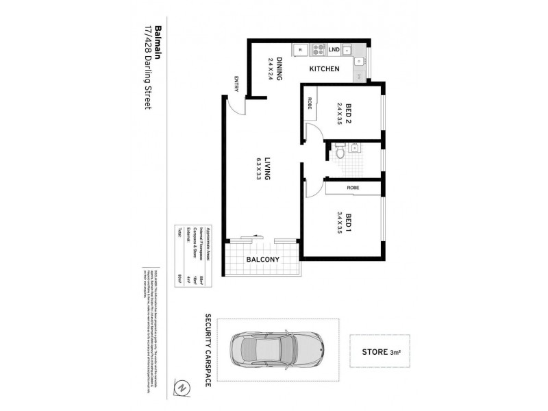 17/428 Darling Street, Balmain NSW 2041 Floorplan