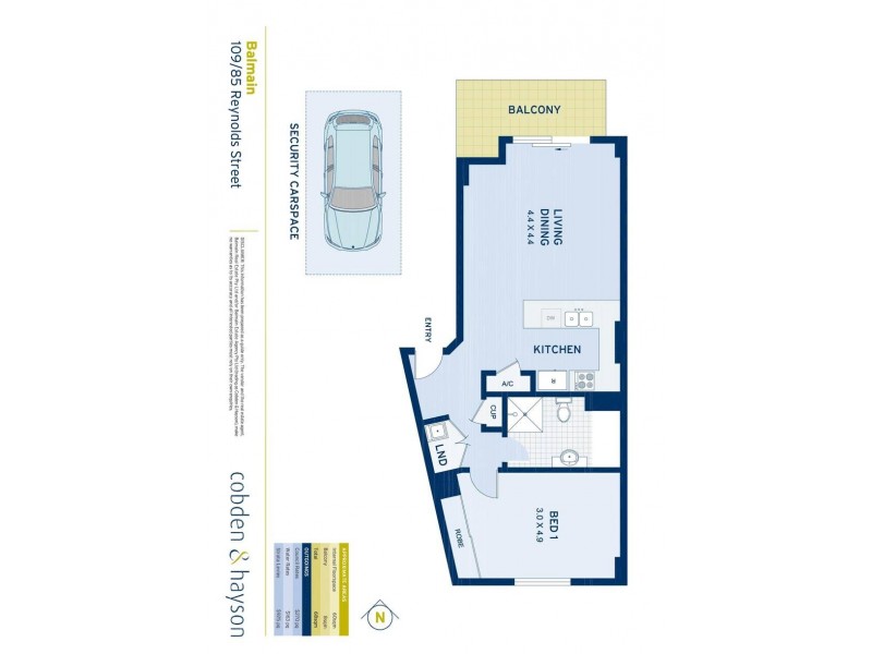 109/85 Reynolds Street, Balmain NSW 2041 Floorplan
