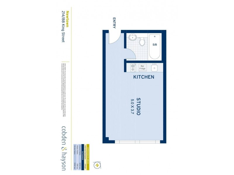 214/88 King Street, Newtown NSW 2042 Floorplan