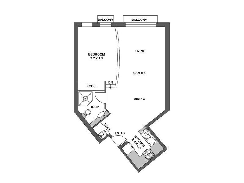 1106/71-75 Regent Street, Chippendale NSW 2008 Floorplan