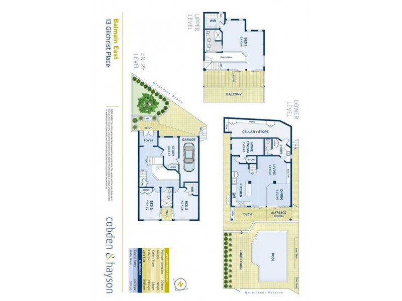 13 Gilchrist Place, Balmain East NSW 2041 Floorplan