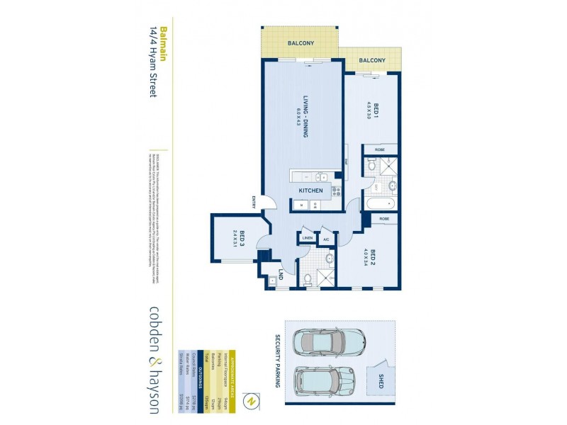 14/4 Hyam Street, Balmain NSW 2041 Floorplan