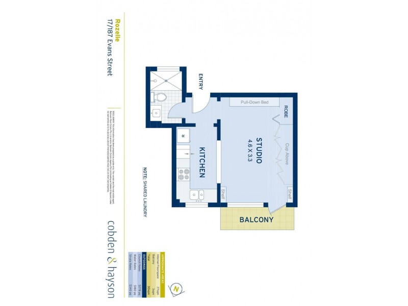 17/187 Evans Street, Rozelle NSW 2039 Floorplan
