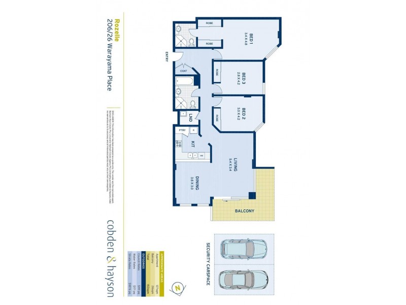 206/26 Warayama Place, Rozelle NSW 2039 Floorplan