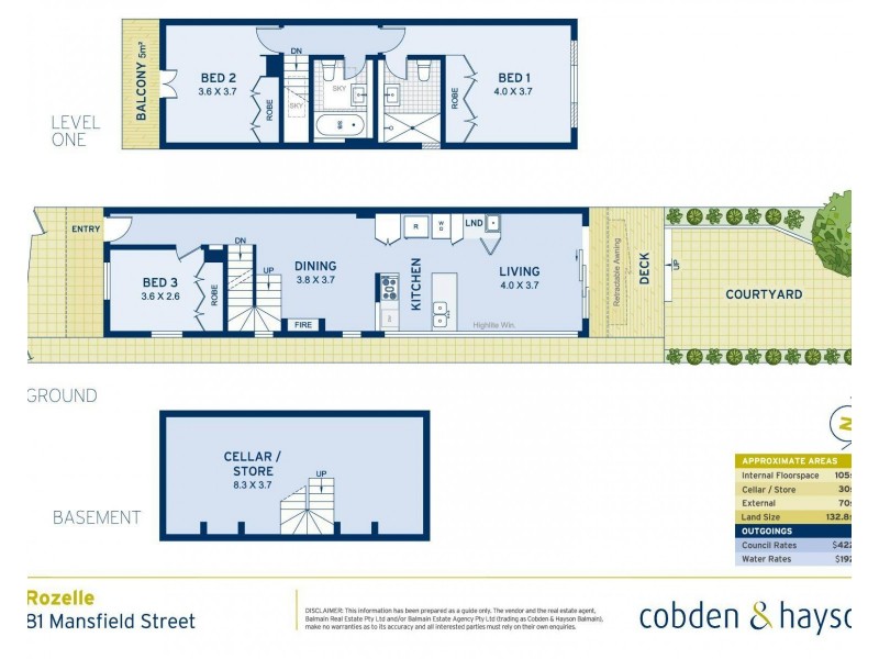 81 Mansfield Street, Rozelle NSW 2039 Floorplan