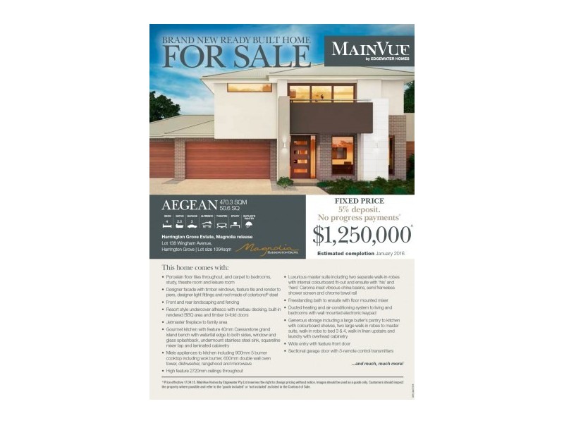 Lot 138 Wingham Avenue, Harrington Park NSW 2567