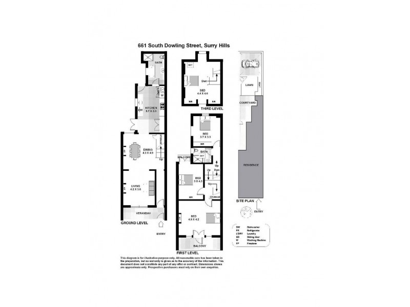 661 South Dowling (cnr Of Ridge St) Street, Surry Hills NSW 2010 Floorplan