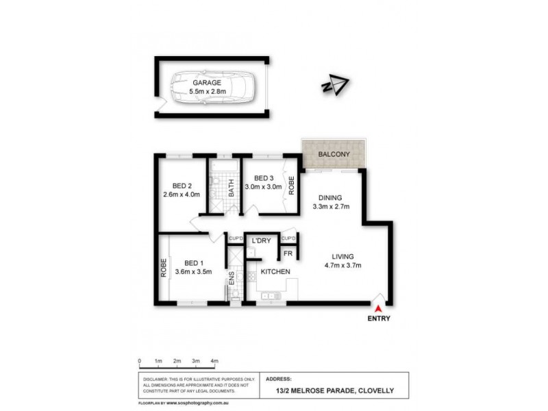 13/2 Melrose Parade, Clovelly NSW 2031 Floorplan