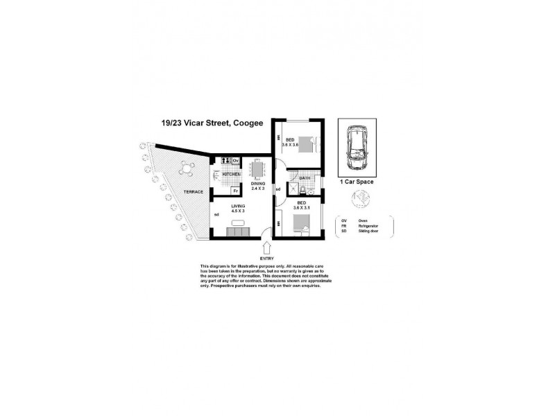 19/23-25 Vicar Street, Coogee NSW 2034 Floorplan