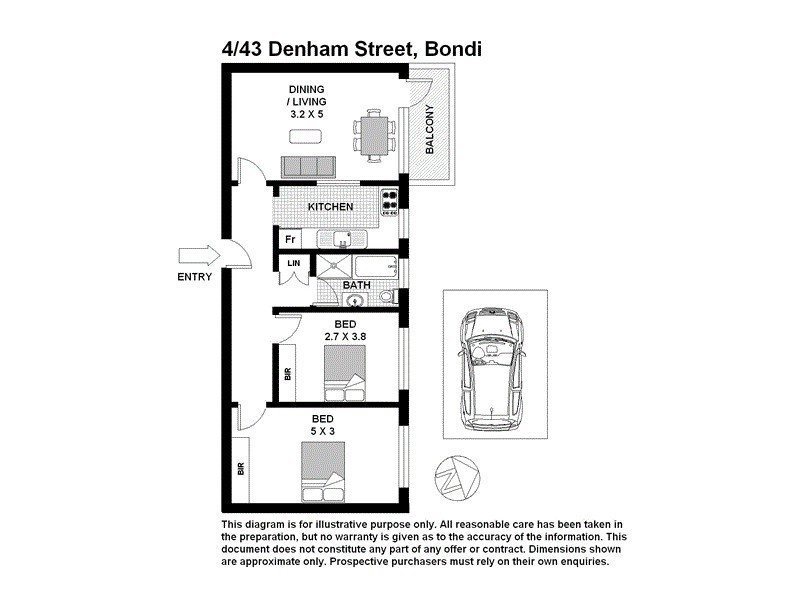 4/43 Denham Street, Bondi NSW 2026 Floorplan