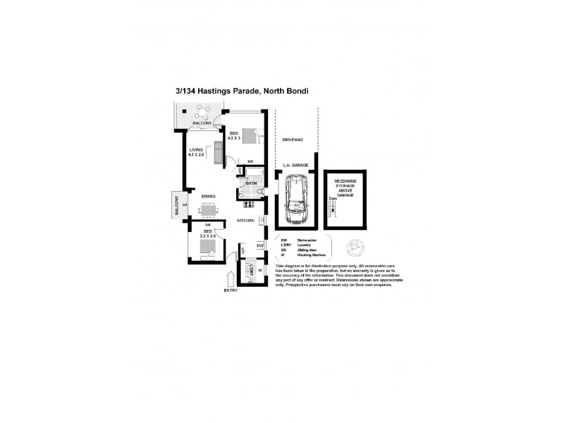 3/134 Hastings Parade, North Bondi NSW 2026 Floorplan