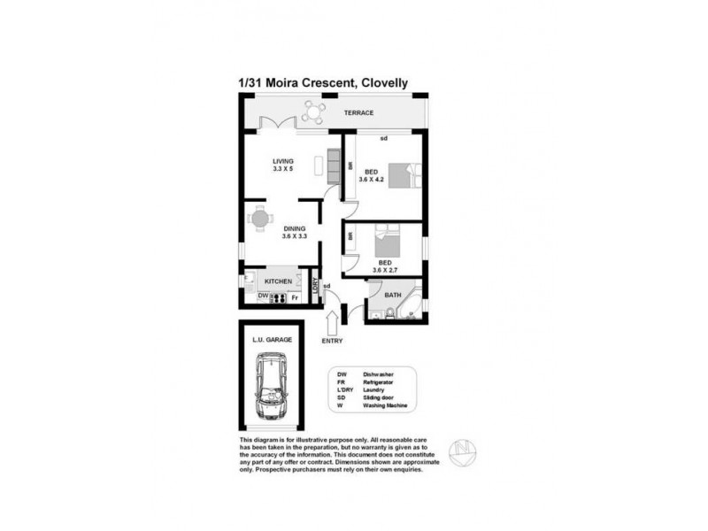1/31 Moira Crescent, Clovelly NSW 2031 Floorplan