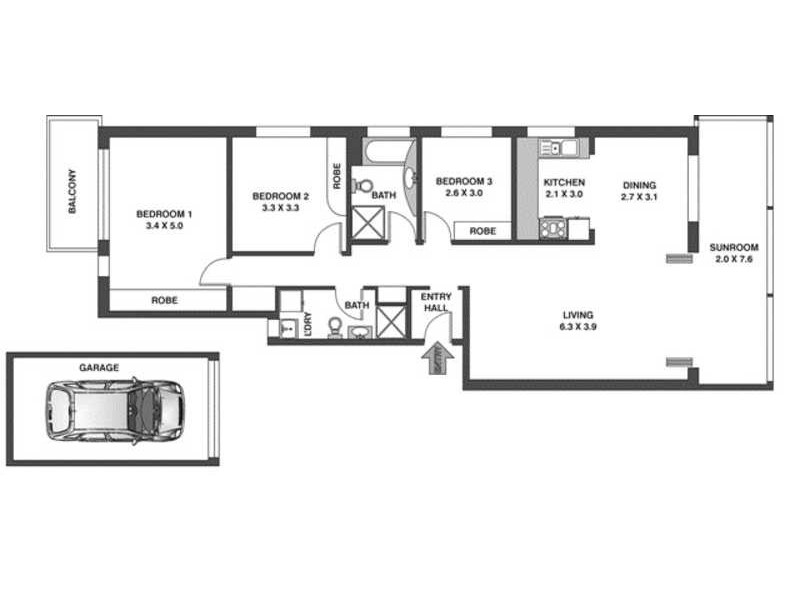 7/5 Bradley Street, Randwick NSW 2031 Floorplan