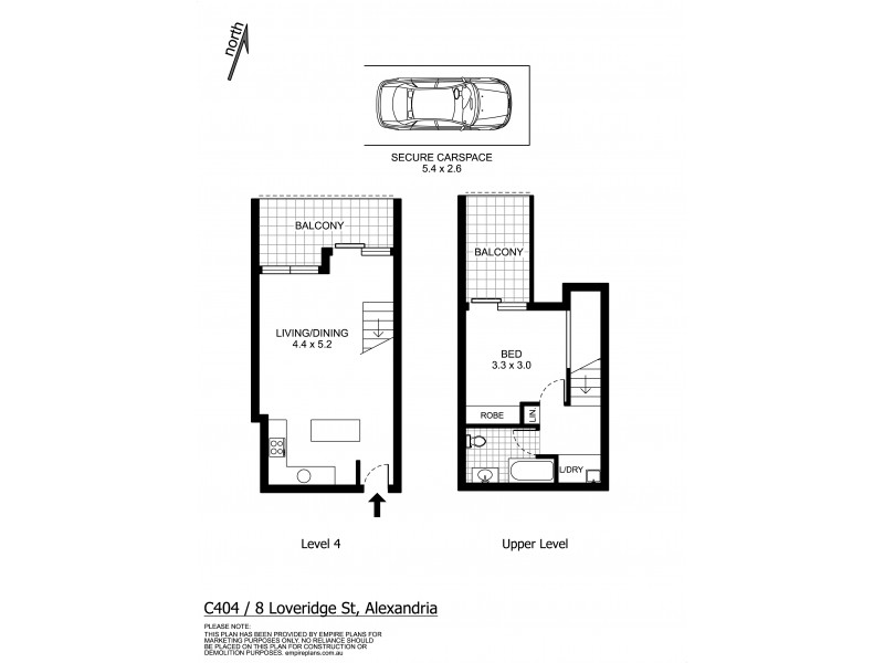C404/8 Loveridge Street, Alexandria NSW 2015 Floorplan