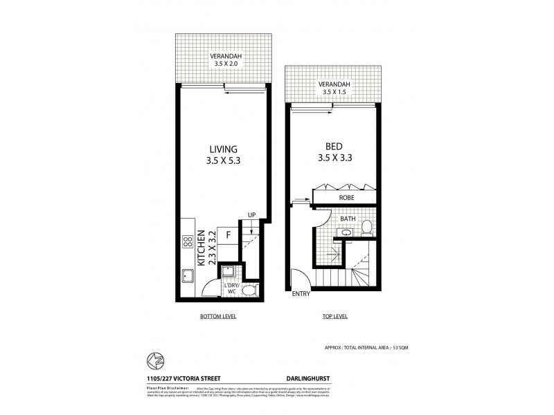 1105/227 Victoria Street, Darlinghurst NSW 2010 Floorplan