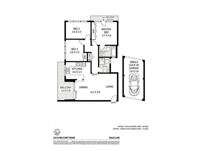 3/315 Military Road, Vaucluse NSW 2030 Floorplan