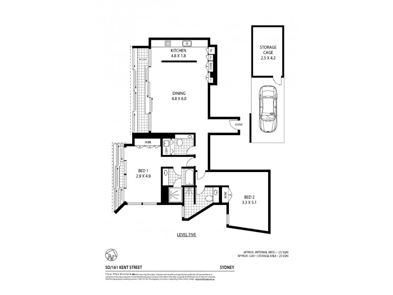 5D/161 Kent Street, Sydney NSW 2000 Floorplan