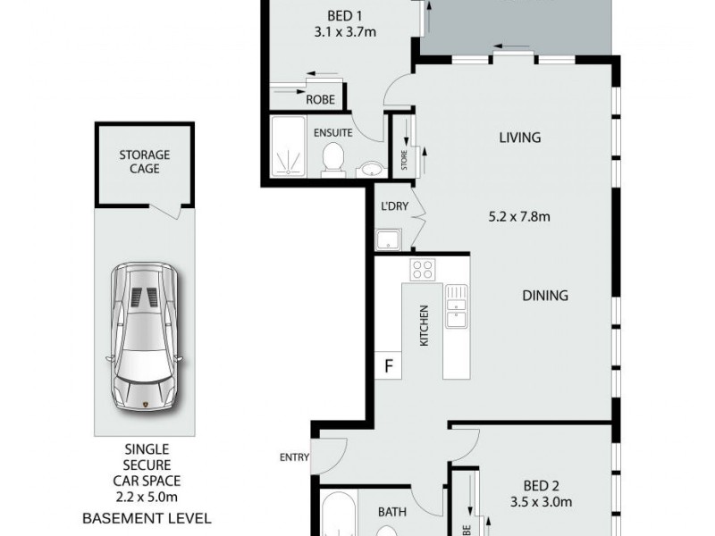 29/12-16 Shackel Avenue, Brookvale NSW 2100 Floorplan