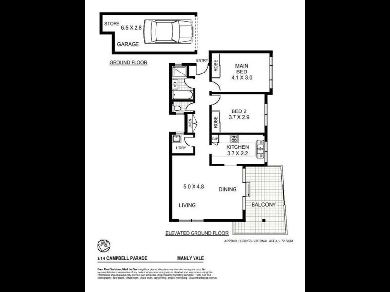 3/14 Campbell Parade, Manly Vale NSW 2093 Floorplan