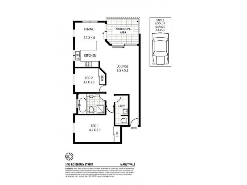 3/43-45 Roseberry Street, Manly Vale NSW 2093 Floorplan