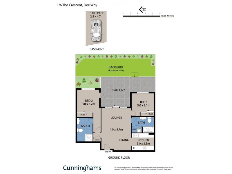 1/6 The Crescent, Dee Why NSW 2099 Floorplan
