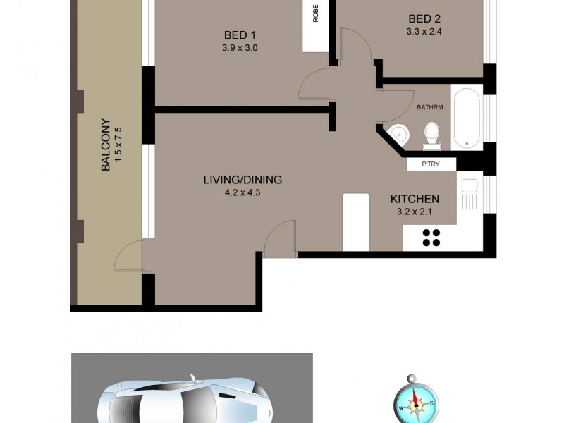 13/6 Campbell Parade, Manly Vale NSW 2093 Floorplan