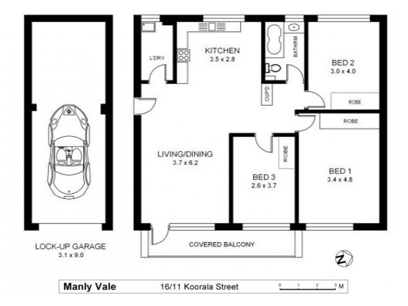 16/11 Koorala Street, Manly Vale NSW 2093 Floorplan