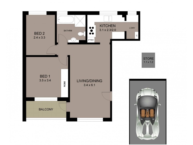 15/40 Evans Street, Freshwater NSW 2096 Floorplan
