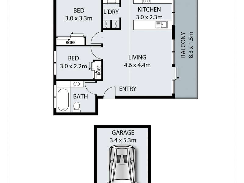 1/15 Ocean View Road, Freshwater NSW 2096 Floorplan