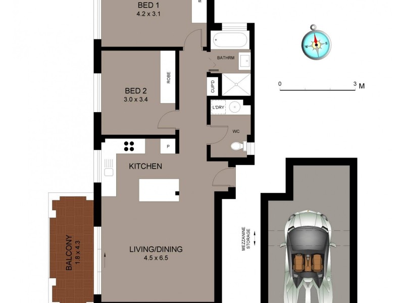 2/14 Campbell Parade, Manly Vale NSW 2093 Floorplan