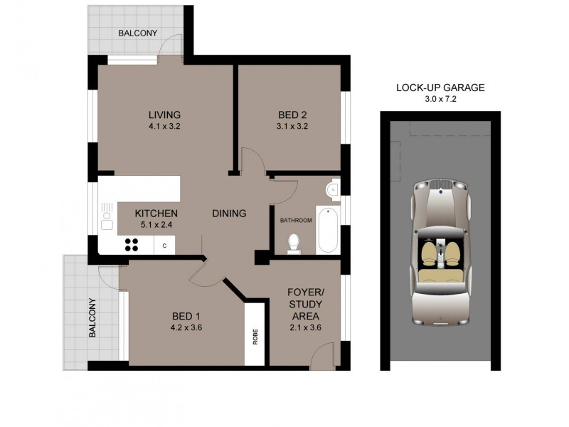 8/32 Monash Parade, Dee Why NSW 2099 Floorplan
