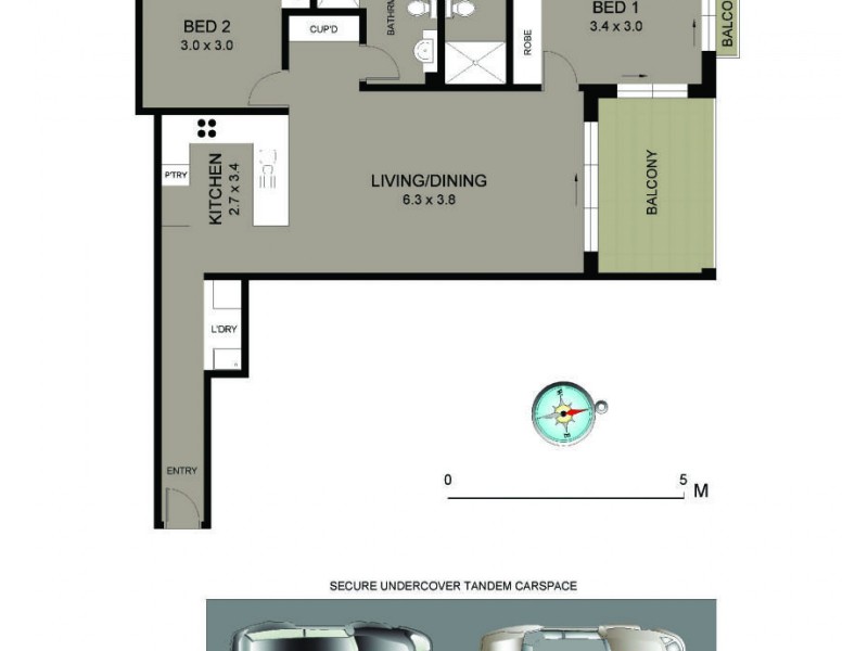 15/74 Old Pittwater Road, Brookvale NSW 2100 Floorplan