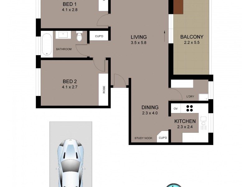1/20 Dowling Street, Queenscliff NSW 2096 Floorplan