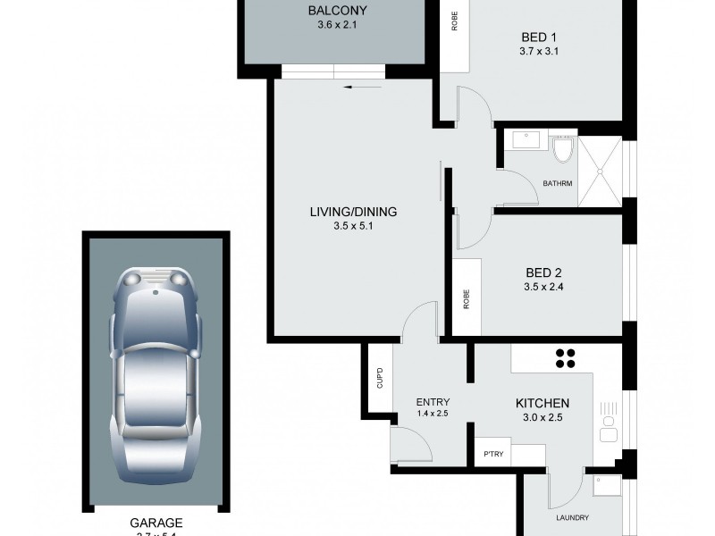 2/105 Queenscliff Road, Queenscliff NSW 2096 Floorplan
